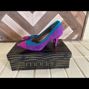 Multi-color Suede Pumps
